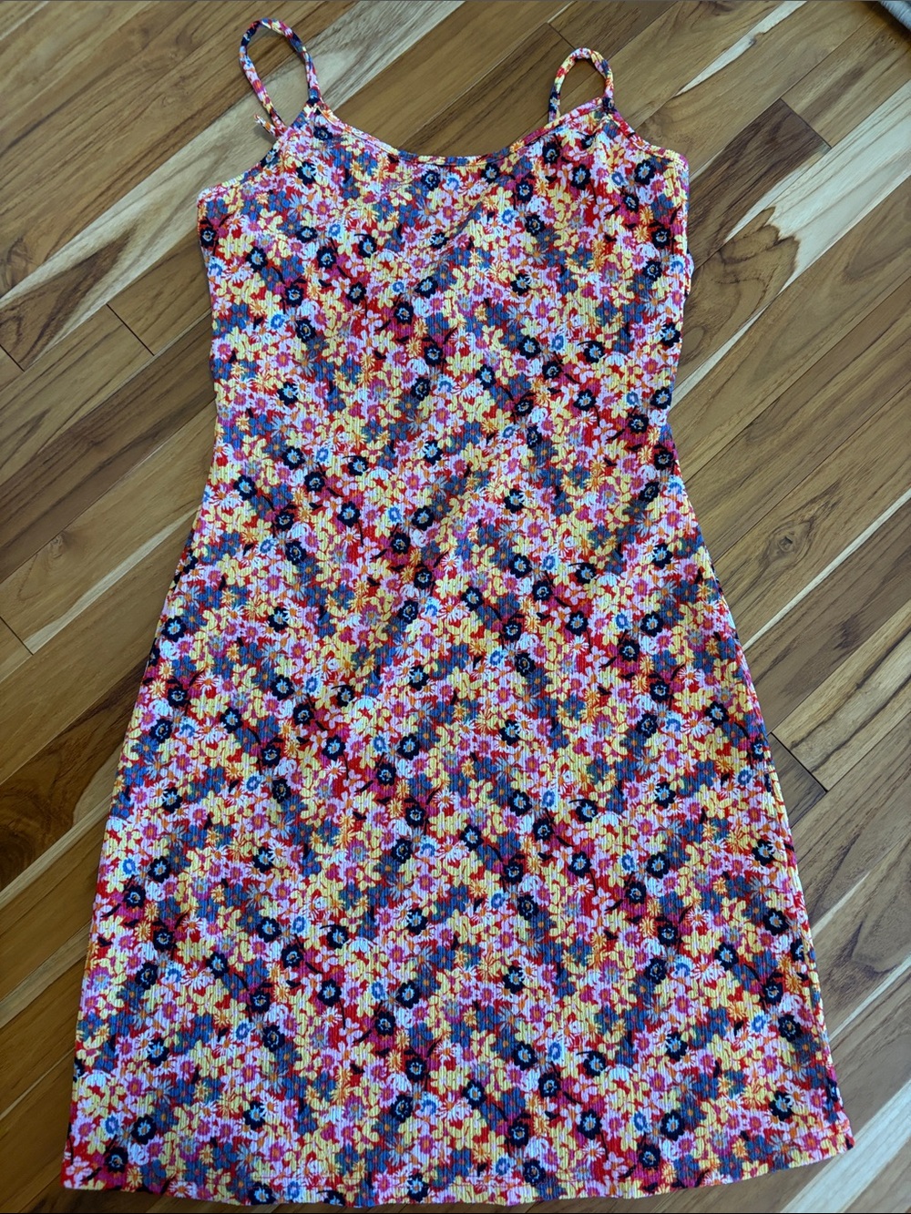 Vero Moda Pink Floral Spaghetti-Strap Mini Dress